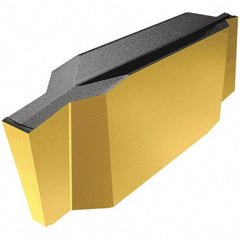 Iscar - 104000GIP Grade IC807, 1.04mm Cutting Width Carbide Grooving Insert - 2mm Max Depth of Cut, Neutral, TiAlN Finish - Americas Industrial Supply