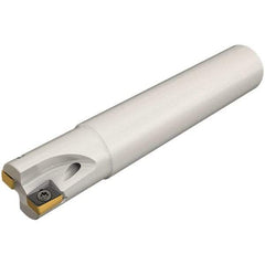 Iscar - 20mm Cut Diam, 8mm Max Depth of Cut, 20mm Shank Diam, 90mm OAL, Indexable Square Shoulder Helical End Mill - H490 ANKX 09.. Inserts, Weldon Shank, 90° Lead Angle, Through Coolant, Series Helido - Americas Industrial Supply