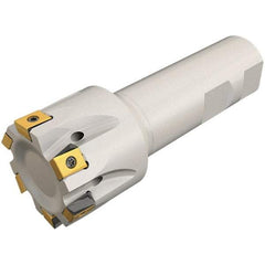 Iscar - 5/8" Cut Diam, 0.315" Max Depth of Cut, 5/8" Shank Diam, 3-1/4" OAL, Indexable Square Shoulder Helical End Mill - T490 LN.T 0804 Inserts, Weldon Shank, 90° Lead Angle, Through Coolant, Series Helitang - Americas Industrial Supply