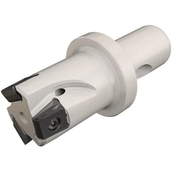 Iscar - 32mm Cut Diam, 12.5mm Max Depth of Cut, 53mm OAL, Indexable Square Shoulder Helical End Mill - T490 LN.T 13.. Inserts, CF4 Modular Connection, 90° Lead Angle, Through Coolant, Series Helitang - Americas Industrial Supply