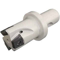 Iscar - 32mm Cut Diam, 12.5mm Max Depth of Cut, 53mm OAL, Indexable Square Shoulder Helical End Mill - T490 LN.T 13.. Inserts, CF4 Modular Connection, 90° Lead Angle, Through Coolant, Series Helitang - Americas Industrial Supply