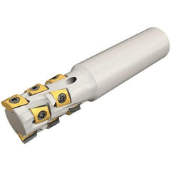 Iscar - 16mm Cut Diam, 24mm Max Depth of Cut, 16mm Shank Diam, 80mm OAL, Indexable Square Shoulder End Mill - T290 LN.T 0502 Inserts, Cylindrical Shank, 90° Lead Angle, Through Coolant, Series SumoMill - Americas Industrial Supply