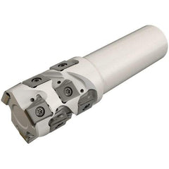 Iscar - 50mm Cut Diam, 59mm Max Depth of Cut, 42mm Shank Diam, 145mm OAL, Indexable Square Shoulder End Mill - T490 LN.T 13.. Inserts, Weldon Shank, 90° Lead Angle, Through Coolant, Series Helitang - Americas Industrial Supply