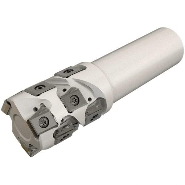 Iscar - 50mm Cut Diam, 47mm Max Depth of Cut, 40mm Shank Diam, 135mm OAL, Indexable Square Shoulder End Mill - T490 LN.T 1306 Inserts, Weldon Shank, 90° Lead Angle, Through Coolant, Series Helitang - Americas Industrial Supply