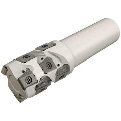 Iscar - 40mm Cut Diam, 48mm Max Depth of Cut, 32mm Shank Diam, 125mm OAL, Indexable Square Shoulder End Mill - T490 LN.T 1306 Inserts, Weldon Shank, 90° Lead Angle, Through Coolant, Series Helitang - Americas Industrial Supply