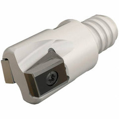 Iscar - 20mm Cut Diam, 8mm Max Depth of Cut, 21.5mm OAL, Indexable Square Shoulder End Mill - T490 LN.T 0804 Inserts, T12 Modular Connection, 90° Lead Angle, Through Coolant, Series Helitang, Multimaster - Americas Industrial Supply