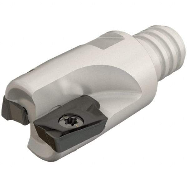 Iscar - 20mm Cut Diam, 10mm Max Depth of Cut, 24.6mm OAL, Indexable Square Shoulder End Mill - HM90 AP.. 1003.. Inserts, T12 Modular Connection, 90° Lead Angle, Series Heli2000, Multimaster - Americas Industrial Supply