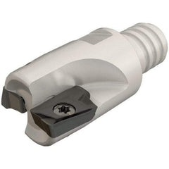 Iscar - 20mm Cut Diam, 10mm Max Depth of Cut, 24.6mm OAL, Indexable Square Shoulder End Mill - HM90 AP.. 1003.. Inserts, T12 Modular Connection, 90° Lead Angle, Series Heli2000, Multimaster - Americas Industrial Supply