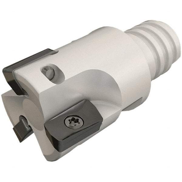 Iscar - 3/4" Cut Diam, 0.303" Max Depth of Cut, 0.85" OAL, Indexable Square Shoulder End Mill - HP ANKT 0702.. Inserts, T12 Modular Connection, 90° Lead Angle, Series Heliplus, Multimaster - Americas Industrial Supply