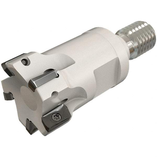 Iscar - 25mm Cut Diam, 7.7mm Max Depth of Cut, 35mm OAL, Indexable Square Shoulder End Mill - HP ANKT 0702.. Inserts, M12 Modular Connection, 90° Lead Angle, Through Coolant, Series FlexFit, Heliplus - Americas Industrial Supply