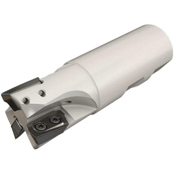 Iscar - 32mm Cut Diam, 18mm Max Depth of Cut, 32mm Shank Diam, 105mm OAL, Indexable Square Shoulder End Mill - HP AD.. 1906.. Inserts, Weldon Shank, 90° Lead Angle, Through Coolant, Series Heliplus - Americas Industrial Supply