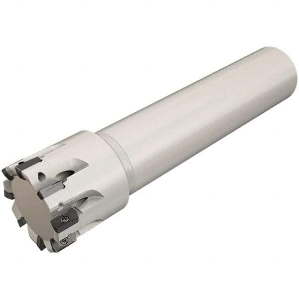 Iscar - 25mm Cut Diam, 7.7mm Max Depth of Cut, 20mm Shank Diam, 120mm OAL, Indexable Square Shoulder End Mill - HP ANKT 0702.. Inserts, Cylindrical Shank, 90° Lead Angle, Through Coolant, Series Heliplus - Americas Industrial Supply