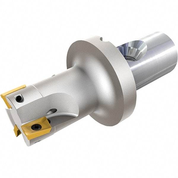 Iscar - 1" Cut Diam, 0.56" Max Depth of Cut, 1.89" OAL, Indexable Square Shoulder End Mill - HM90 ADKT 1505.. Inserts, CF4 Modular Connection, 90° Lead Angle, Through Coolant, Series ClickFit, Heli2000 - Americas Industrial Supply