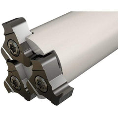 Iscar - Shank Connection, 32.2mm Cutter Diam, 3 Tooth Indexable Slotting Cutter - 0.984" Shank Diam, TRIB Toolholder, TRI Insert, Right Hand Cutting Direction - Americas Industrial Supply