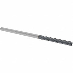Iscar - 6mm, 50mm LOC, 6mm Shank Diam, 150mm OAL, 4 Flute, Solid Carbide Square End Mill - Single End, TiAlN Finish, Spiral Flute, 30° Helix, Centercutting, Right Hand Cut, Right Hand Flute - Americas Industrial Supply