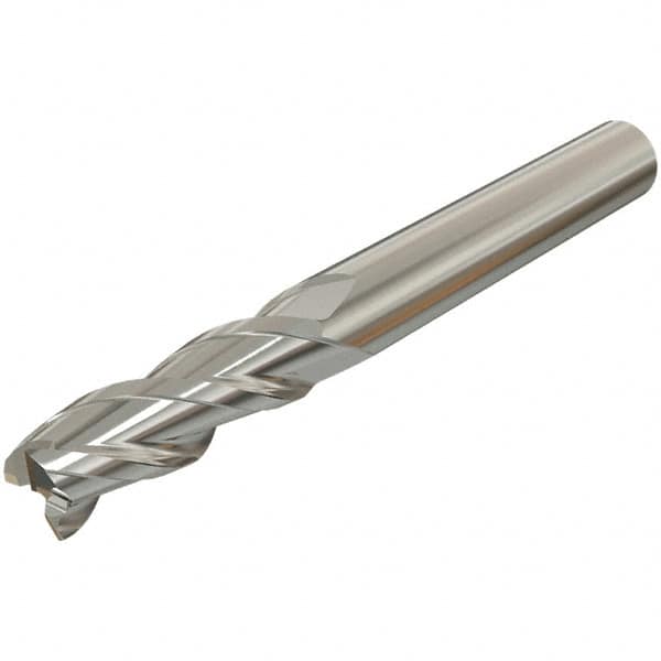 Iscar - 4mm, 12mm LOC, 4mm Shank Diam, 50mm OAL, 3 Flute, Solid Carbide Square End Mill - Single End, TiAlN Finish, Spiral Flute, 38° Helix, Right Hand Cut, Right Hand Flute - Americas Industrial Supply