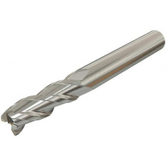 Iscar - 4mm, 12mm LOC, 4mm Shank Diam, 50mm OAL, 3 Flute, Solid Carbide Square End Mill - Single End, TiAlN Finish, Spiral Flute, 38° Helix, Right Hand Cut, Right Hand Flute - Americas Industrial Supply