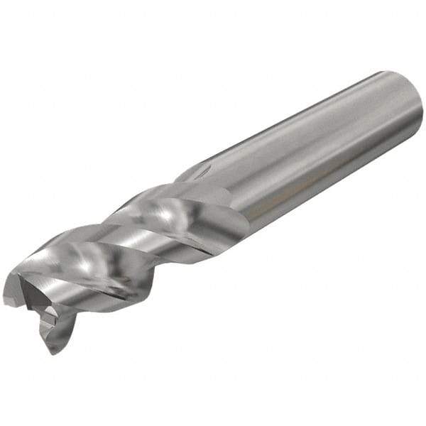 Iscar - 20mm, 38mm LOC, 20mm Shank Diam, 104mm OAL, 3 Flute, Solid Carbide Square End Mill - Single End, Uncoated, Spiral Flute, 45° Helix, Right Hand Cut, Right Hand Flute - Americas Industrial Supply