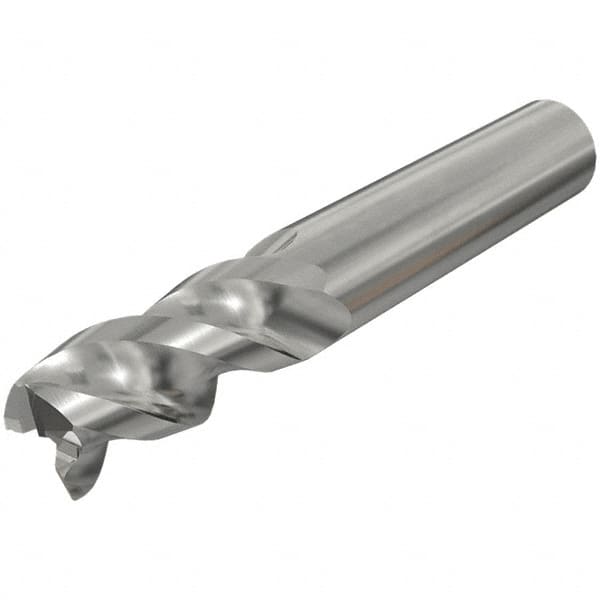 Iscar - 20mm, 38mm LOC, 20mm Shank Diam, 104mm OAL, 3 Flute, Solid Carbide Square End Mill - Single End, Uncoated, Spiral Flute, 45° Helix, Right Hand Cut, Right Hand Flute - Americas Industrial Supply
