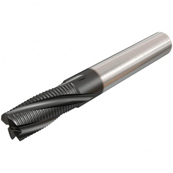 Iscar - 16mm Diam, Coarse Pitch, 32mm LOC, 4 Flute Solid Carbide 45° Corner Chamfer Roughing End Mill - TiAlN Finish, 92mm OAL, 16mm Shank Diam, Single End, 20° Helix - Americas Industrial Supply