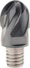 Iscar - MM EB Grade IC908 Carbide Ball Nose Milling Tip Insert - TiAlN Finish, 4 Flutes, 1" Cutting Diam, 0.86" Depth of Cut, 1.45" Extension, 1/2" Cnr Rad, 30° Helix - Americas Industrial Supply