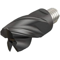 Iscar - MM EC-CF Grade IC908 Carbide End Milling Tip Insert - TiAlN Finish, 4 Flutes, 25mm Cutting Diam, 22mm Depth of Cut, 37mm Extension, 38° Helix - Americas Industrial Supply