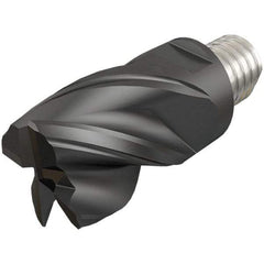 Iscar - MM EC-CF Grade IC908 Carbide End Milling Tip Insert - TiAlN Finish, 4 Flutes, 20mm Cutting Diam, 15mm Depth of Cut, 25.5mm Extension, 38° Helix - Americas Industrial Supply