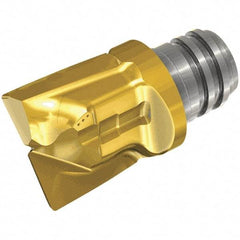 Iscar - MM HC Grade IC903 Carbide End Milling Tip Insert - TiAlN Finish, 2 Flutes, 8mm Cutting Diam, 7.7mm Depth of Cut, 10mm Extension, 0.039" Cnr Rad, 10° Helix - Americas Industrial Supply