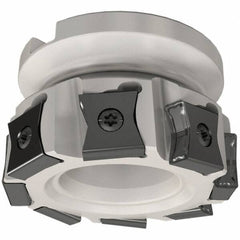 Iscar - 10 Inserts, 80mm Cut Diam, 25.4mm Arbor Diam, 14mm Max Depth of Cut, Indexable Square-Shoulder Face Mill - 0/90° Lead Angle, 50mm High, LN.. 15.. Insert Compatibility, Series TangMill - Americas Industrial Supply