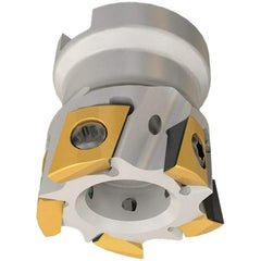 Iscar - 5 Inserts, 32mm Cut Diam, 16mm Arbor Diam, 9mm Max Depth of Cut, Indexable Square-Shoulder Face Mill - 0/90° Lead Angle, 35mm High, T290 LN.T 1004 Insert Compatibility, Through Coolant, Series SumoMill - Americas Industrial Supply