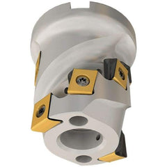 Iscar - 8 Inserts, 1.968" Cut Diam, 1" Arbor Diam, 1.85" Max Depth of Cut, Indexable Square-Shoulder Face Mill - 0/90° Lead Angle, 2.618" High, T490 LN.. 1306 Insert Compatibility, Through Coolant, Series Helitang - Americas Industrial Supply