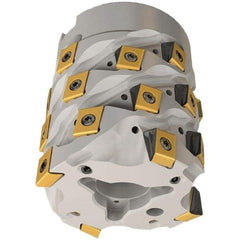 Iscar - 8 Inserts, 50mm Cut Diam, 27mm Arbor Diam, 47mm Max Depth of Cut, Indexable Square-Shoulder Face Mill - 0/90° Lead Angle, 66.5mm High, T490 LN.. 1306 Insert Compatibility, Through Coolant, Series Helitang - Americas Industrial Supply