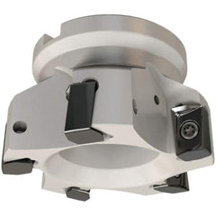 Iscar - 8 Inserts, 160mm Cut Diam, 40mm Arbor Diam, 16.3mm Max Depth of Cut, Indexable Square-Shoulder Face Mill - 0/90° Lead Angle, 63mm High, H490 AN.X 17 Insert Compatibility, Series Helido - Americas Industrial Supply