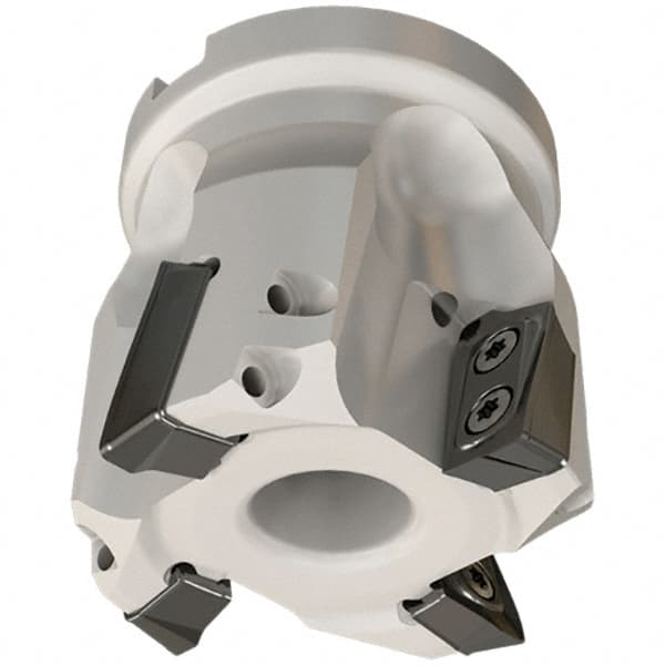Iscar - 4 Inserts, 2" Cut Diam, 0.709" Arbor Diam, 0.709" Max Depth of Cut, Indexable Square-Shoulder Face Mill - 0/90° Lead Angle, 2" High, HP AD.. 1906 Insert Compatibility, Series Heliplus - Americas Industrial Supply