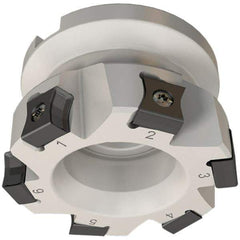 Iscar - 6 Inserts, 40mm Cut Diam, 16mm Arbor Diam, 10mm Max Depth of Cut, Indexable Square-Shoulder Face Mill - 0/90° Lead Angle, 40mm High, LN.. 11.. Insert Compatibility, Series AluTang - Americas Industrial Supply