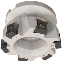 Iscar - 4 Inserts, 40mm Cut Diam, 16mm Arbor Diam, 10mm Max Depth of Cut, Indexable Square-Shoulder Face Mill - 0/90° Lead Angle, 40mm High, LN.. 11.. Insert Compatibility, Series AluTang - Americas Industrial Supply