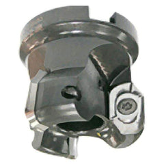 Iscar - 3 Inserts, 50mm Cut Diam, 22mm Arbor Diam, 15.5mm Max Depth of Cut, Indexable Square-Shoulder Face Mill - 0/90° Lead Angle, 45mm High, HM90 APCR 1605 Insert Compatibility, Through Coolant, Series Helialu - Americas Industrial Supply