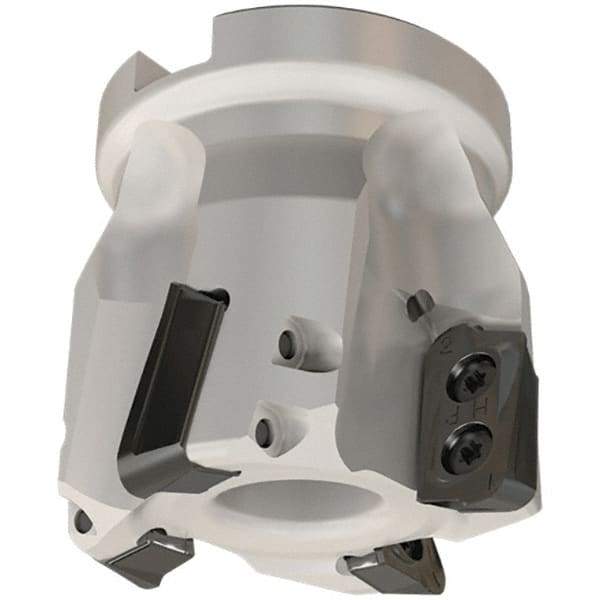 Iscar - 4 Inserts, 50mm Cut Diam, 22mm Arbor Diam, 18mm Max Depth of Cut, Indexable Square-Shoulder Face Mill - 0/90° Lead Angle, 50mm High, HP AD.. 1906 Insert Compatibility, Through Coolant, Series Heliplus - Americas Industrial Supply