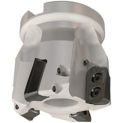 Iscar - 4 Inserts, 50mm Cut Diam, 22mm Arbor Diam, 18mm Max Depth of Cut, Indexable Square-Shoulder Face Mill - 0/90° Lead Angle, 50mm High, HP AD.. 1906 Insert Compatibility, Through Coolant, Series Heliplus - Americas Industrial Supply