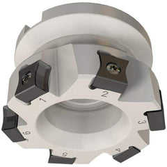 Iscar - 9 Inserts, 100mm Cut Diam, 31.75mm Arbor Diam, 10mm Max Depth of Cut, Indexable Square-Shoulder Face Mill - 0/90° Lead Angle, 50mm High, LN.. 11.. Insert Compatibility, Series AluTang - Americas Industrial Supply