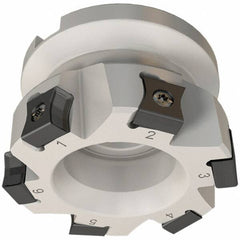 Iscar - 14 Inserts, 100mm Cut Diam, 32mm Arbor Diam, 10mm Max Depth of Cut, Indexable Square-Shoulder Face Mill - 0/90° Lead Angle, 50mm High, LN.. 11.. Insert Compatibility, Series AluTang - Americas Industrial Supply