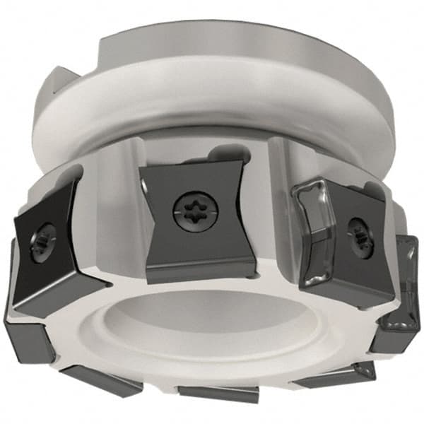Iscar - 7 Inserts, 80mm Cut Diam, 27mm Arbor Diam, 14mm Max Depth of Cut, Indexable Square-Shoulder Face Mill - 0/90° Lead Angle, 50mm High, LN.. 15.. Insert Compatibility, Series TangMill - Americas Industrial Supply