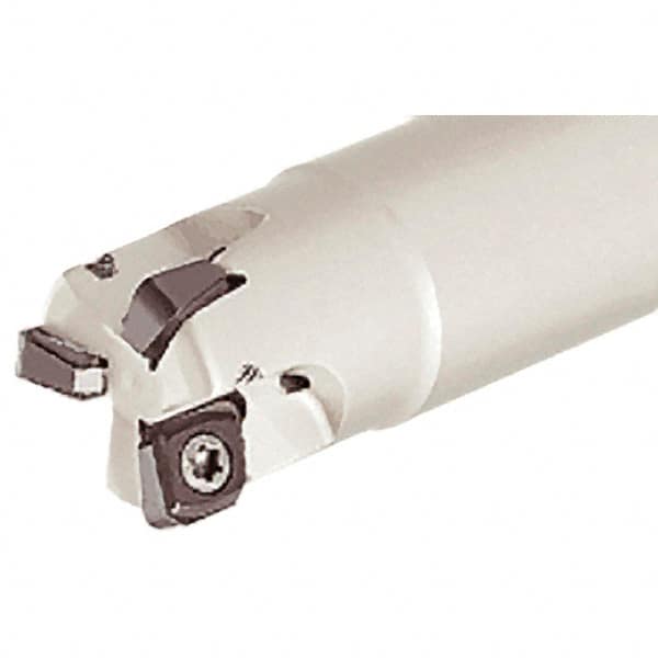 Iscar - 25mm Cut Diam, 4mm Max Depth of Cut, 24mm Shank Diam, 160mm OAL, Indexable Square Shoulder End Mill - CNHT 0703 Inserts, Cylindrical Shank, 90° Lead Angle, Through Coolant, Series IscarMill - Americas Industrial Supply