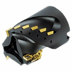 Iscar - 15 Inserts, 63mm Cut Diam, 27mm Arbor Diam, 53mm Max Depth of Cut, Indexable Square-Shoulder Face Mill - 0/90° Lead Angle, 76.2mm High, QD.T 1205..PD.. & SDM..HQ Insert Compatibility, Series Heliquad - Americas Industrial Supply