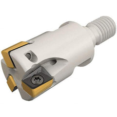 Iscar - 20mm Cut Diam, 8mm Max Depth of Cut, 30mm OAL, Indexable Square Shoulder End Mill - H490 AN.X 09 Inserts, M10 Modular Connection, 90° Lead Angle, Through Coolant, Series FlexFit, Helido - Americas Industrial Supply