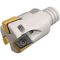 Iscar - 20mm Cut Diam, 8mm Max Depth of Cut, 24mm OAL, Indexable Square Shoulder End Mill - H490 AN.X 09 Inserts, T12 Modular Connection, 90° Lead Angle, Through Coolant, Series Helido, Multimaster - Americas Industrial Supply