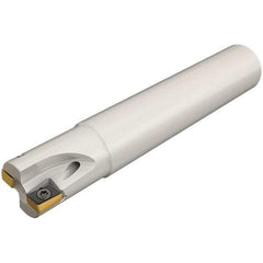 Iscar - 22mm Cut Diam, 8mm Max Depth of Cut, 20mm Shank Diam, 115mm OAL, Indexable Square Shoulder Helical End Mill - H490 ANKX 09.. Inserts, Cylindrical Shank, 90° Lead Angle, Through Coolant, Series Helido - Americas Industrial Supply