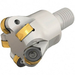 Iscar - 25mm Cut Diam, 8.7mm Max Depth of Cut, 28mm OAL, Indexable Copy End Mill - 2 Inserts, H400 RNHU 1205 Insert, Modular Connection, Through Coolant - Americas Industrial Supply