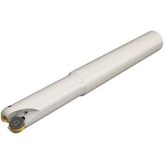 Iscar - 25mm Cut Diam, 7.5mm Max Depth of Cut, 25mm Shank Diam, 120mm OAL, Indexable Copy End Mill - 3 Inserts, H400 RNHU 1004 Insert, Cylindrical Shank, Through Coolant - Americas Industrial Supply