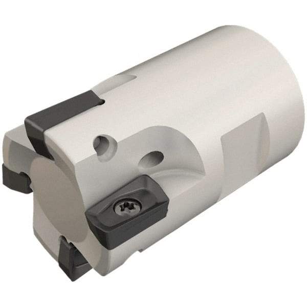 Iscar - 20mm Cut Diam, 7.7mm Max Depth of Cut, 31mm OAL, Indexable Square Shoulder End Mill - HP ANKT 0702.. Inserts, T12 Modular Connection, Through Coolant, Series Heliplus, Shankmaster - Americas Industrial Supply